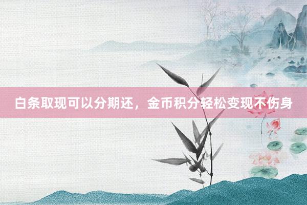 白条取现可以分期还，金币积分轻松变现不伤身